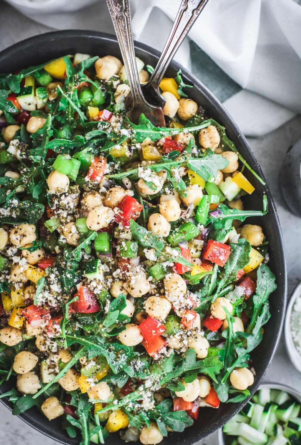 Chopped Chickpea Salad with Italian Vinaigrette