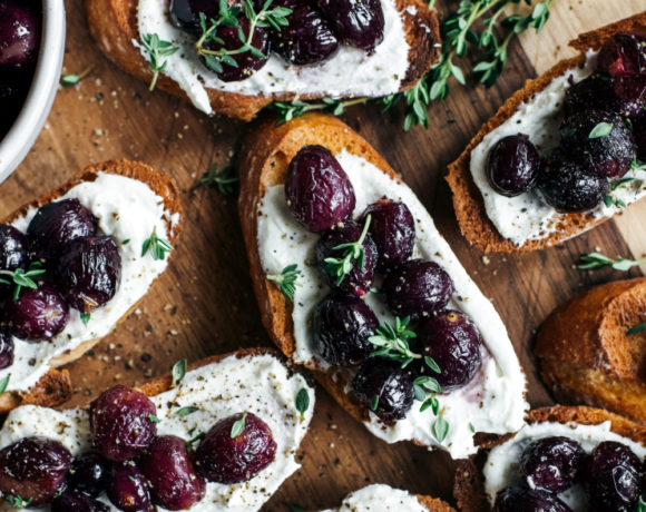 Roasted Grape Crostini (Video)