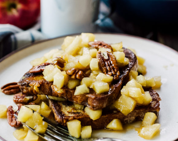 Cinnamon Raisin French Toast with Sauteed Apples